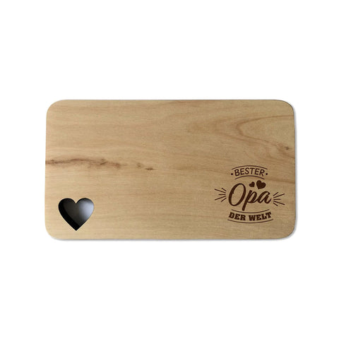 Personalisiertes Holzbrett „Bester Opa der Welt“ – Liebevolles Geschenk zum Geburtstag, Vatertag oder Weihnachten