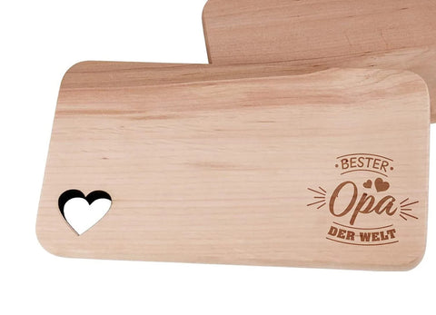 Personalisiertes Holzbrett „Bester Opa der Welt“ – Liebevolles Geschenk zum Geburtstag, Vatertag oder Weihnachten