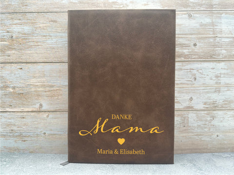 Personalisiertes Notizbuch für Mama "Danke Mama" – Ein liebevolles Geschenk zum Muttertag oder Geburtstag