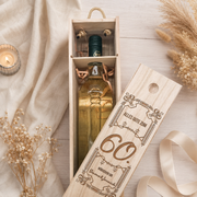 Personalisierte Weinkiste mit Gravur als Geburtstagsgeschenk