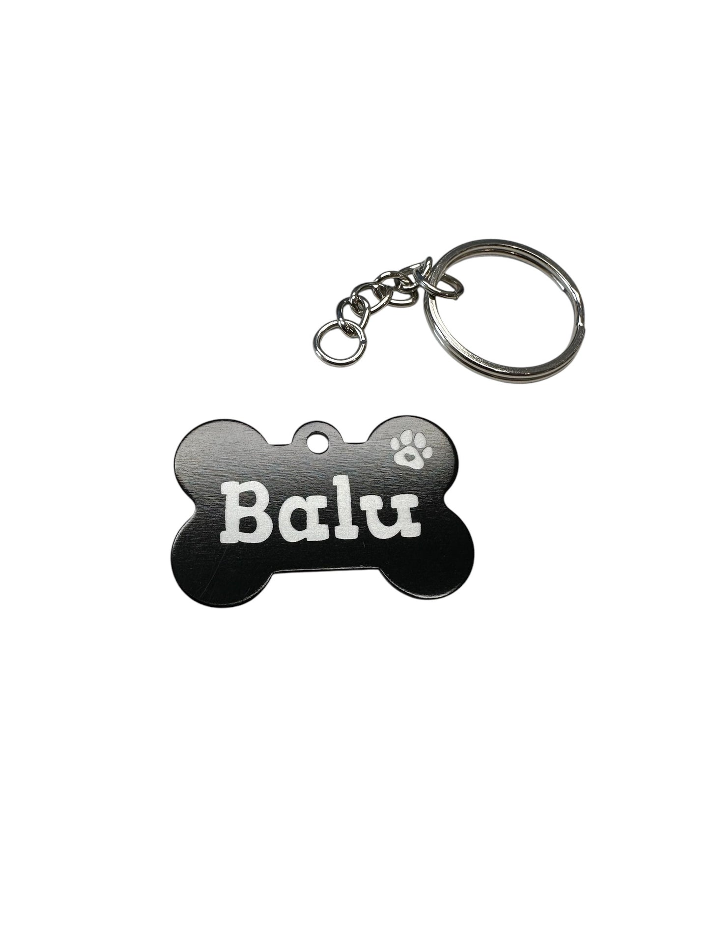 Gravierte Hundemarke Knochenform – personalisierbar, verschiedene Farben, robust & langlebig