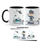 Personalisierte Polizei-Tasse mit Namen – Das perfekte Geschenk für kleine Ordnungshüter 🚓