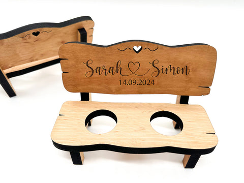 Schnapsbank mit Gravur – Personalisiertes Hochzeitsgeschenk | Geschenk zur Hochzeit, Geburtstag oder Jubiläum