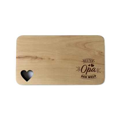 Personalisiertes Holzbrett „Bester Opa der Welt“ – Liebevolles Geschenk zum Geburtstag, Vatertag oder Weihnachten