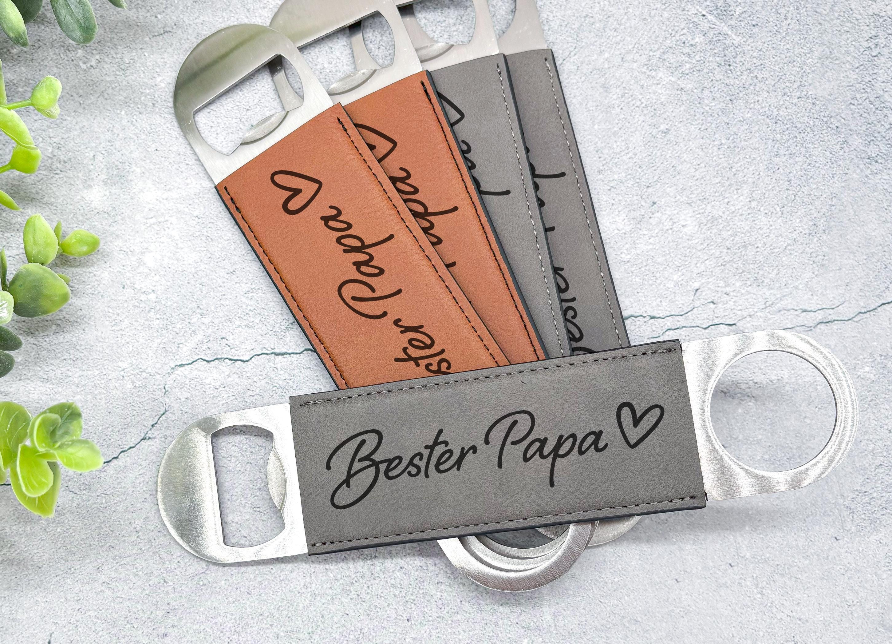 Flaschenöffner mit Gravur Bester Papa - Personalisiertes Geschenk / Geburtstag / Vatertag