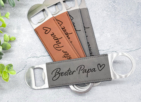 Flaschenöffner mit Gravur Bester Papa - Personalisiertes Geschenk / Geburtstag / Vatertag