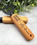Personalisierter Flaschenöffner aus Holz mit Gravur "Patenonkel" und Namen | Geschenk für Kommunion, Taufe, Patenonkel