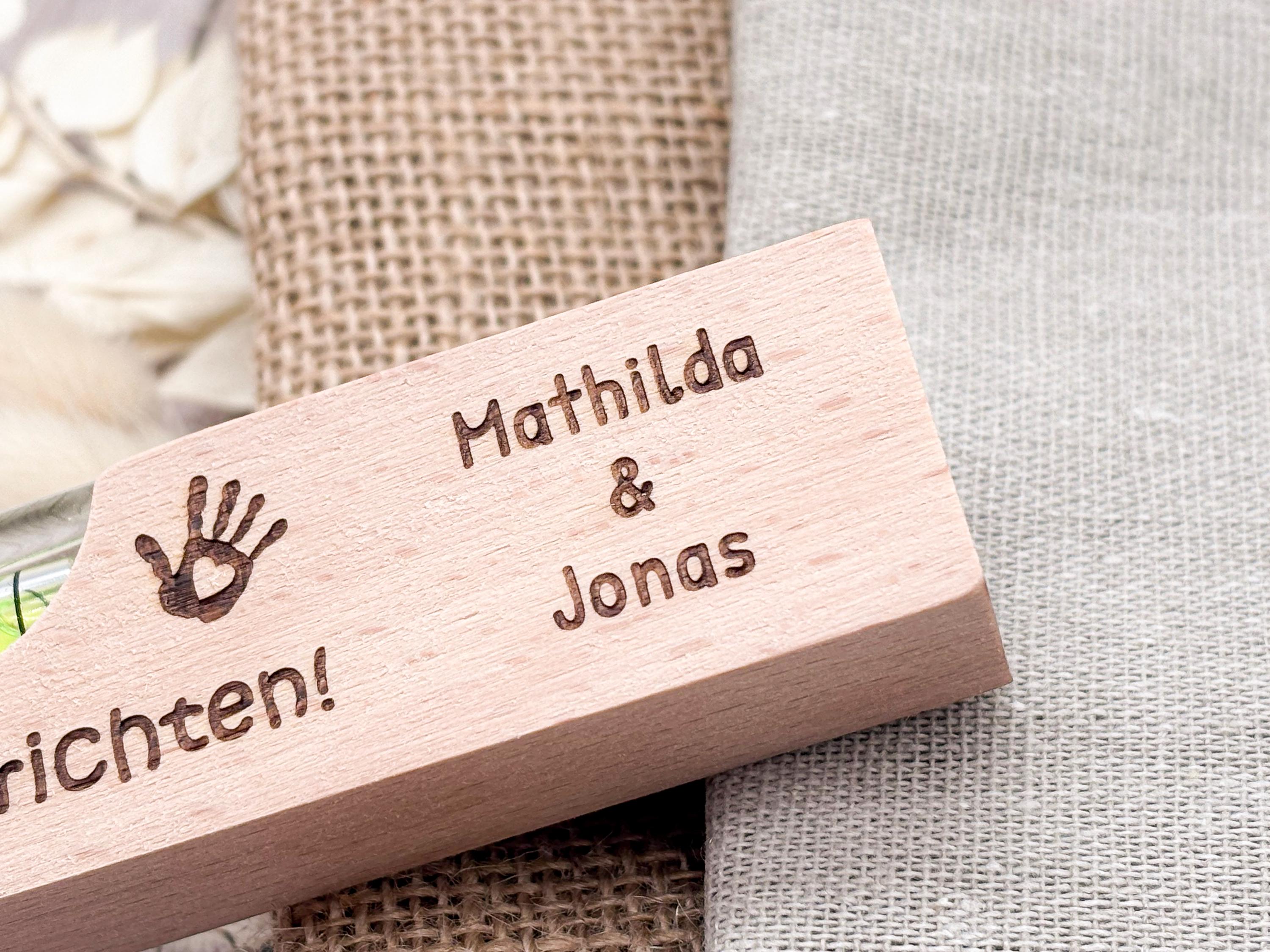 Originelles Geschenk für Opa mit personalisierter Wasserwaage