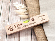 Personalisiertes Geschenk für Papa Mini-Wasserwaage aus Holz