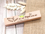 Personalisiertes Geschenk für Papa Mini-Wasserwaage aus Holz