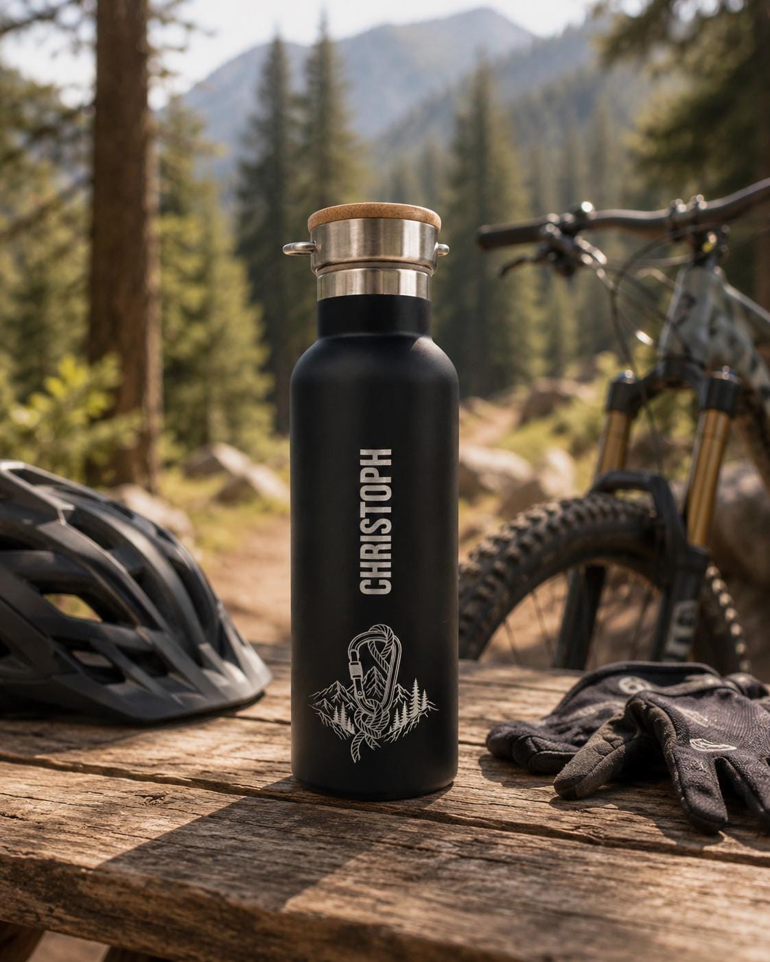Thermoflasche mit individueller Gravur als Geschenk zum Geburtstag