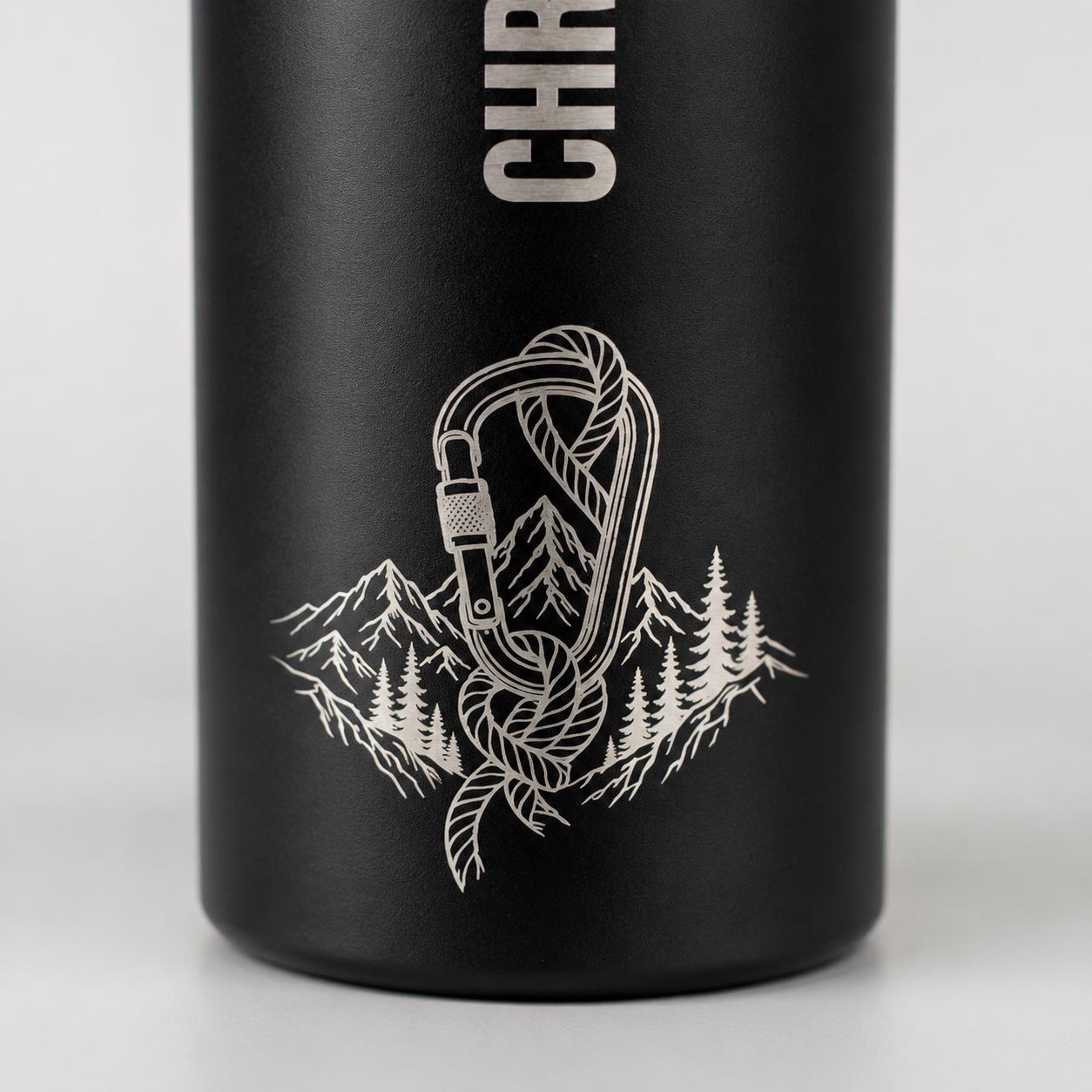 Gravierte Thermosflasche mit Wunschname für Kaffee Tee und Wasser