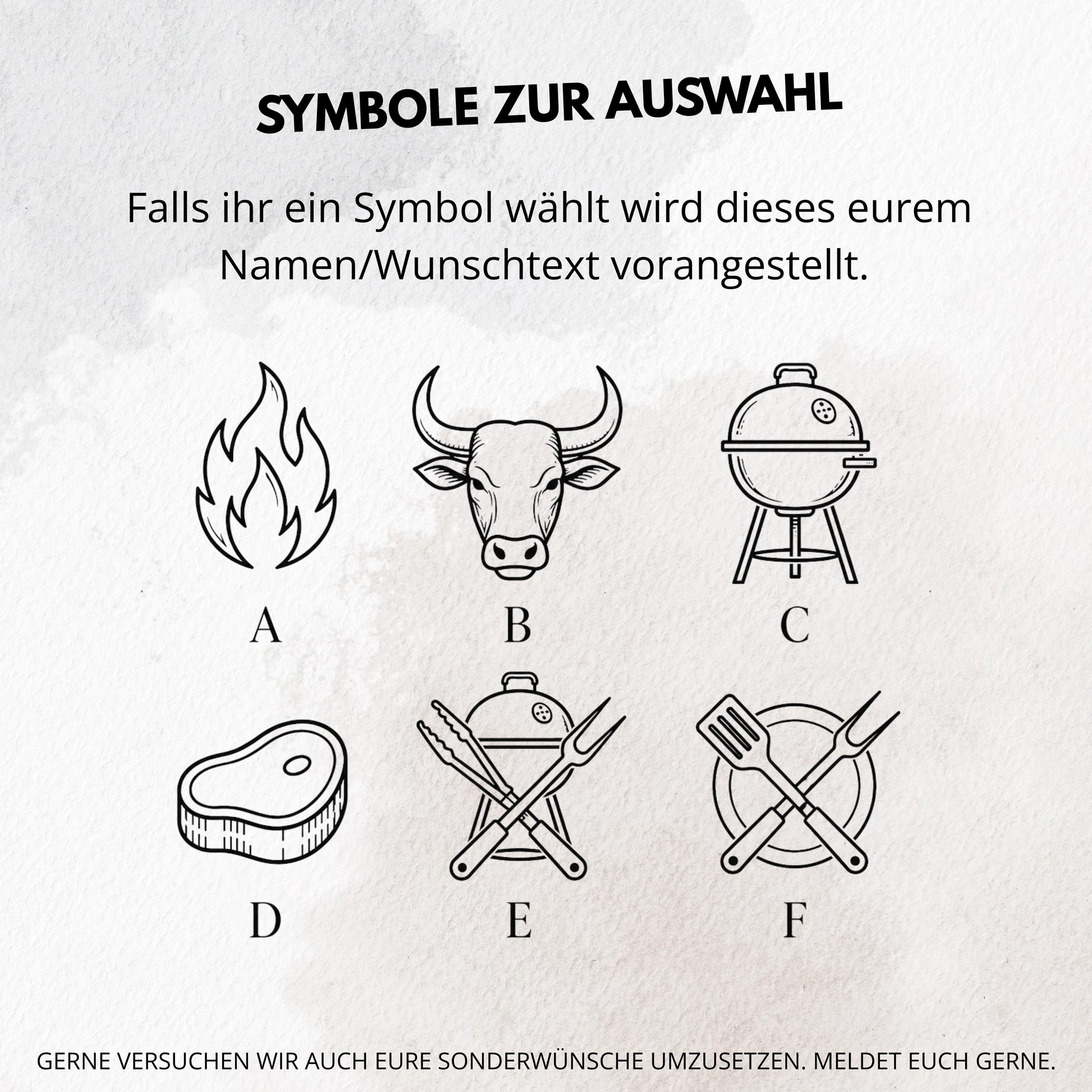 Personalisierte Grillzange mit Namen aus Edlestahl - Schwarz - 38 cm