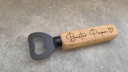 Flaschenöffner „Bester Papa“ aus Holz – Das ideale Geschenk für Väter