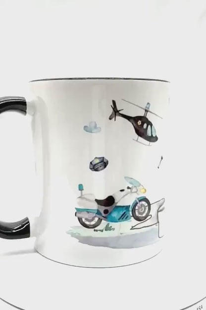 Personalisierte Polizei-Tasse mit Namen – Das perfekte Geschenk für kleine Ordnungshüter 🚓