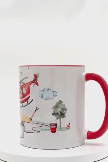 Personalisierte Feuerwehr Tasse mit Name – Geschenk für Feuerwehrmann / Feuerwehrfrau