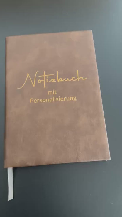 Personalisiertes Notizbuch aus Kunstleder mit Geburtsblume und Wunschname – Das perfekte Geschenk für jeden Anlass