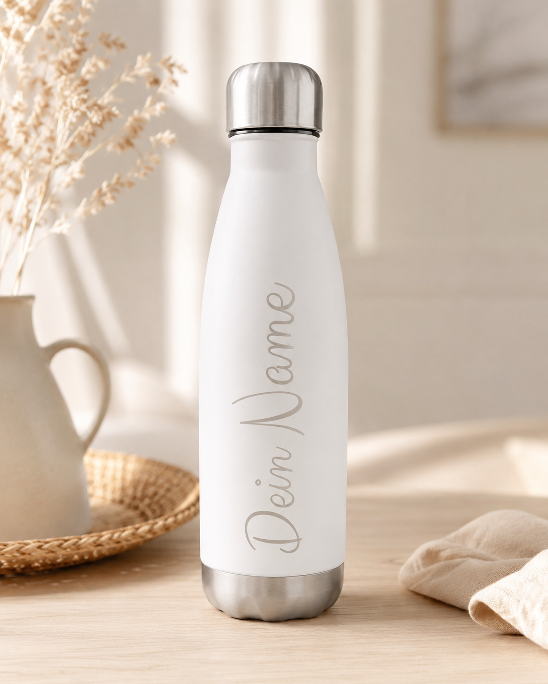 Thermoflasche mit Gravur für kalte und warme Getränke