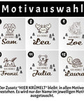 Kinder Frühstücksbrett mit Motiv und Name - Stolz aus Holz
