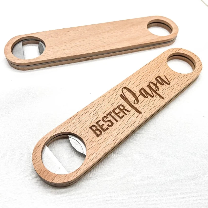 Flaschenöffner mit Gravur "Bester Papa" - Geschenk Vatertag