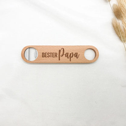 Flaschenöffner mit Gravur "Bester Papa" - Geschenk Vatertag