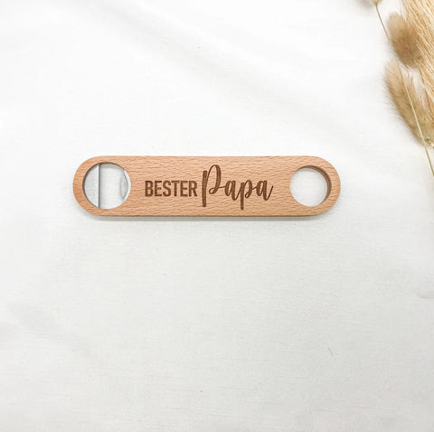 Flaschenöffner mit Gravur "Bester Papa" - Geschenk Vatertag